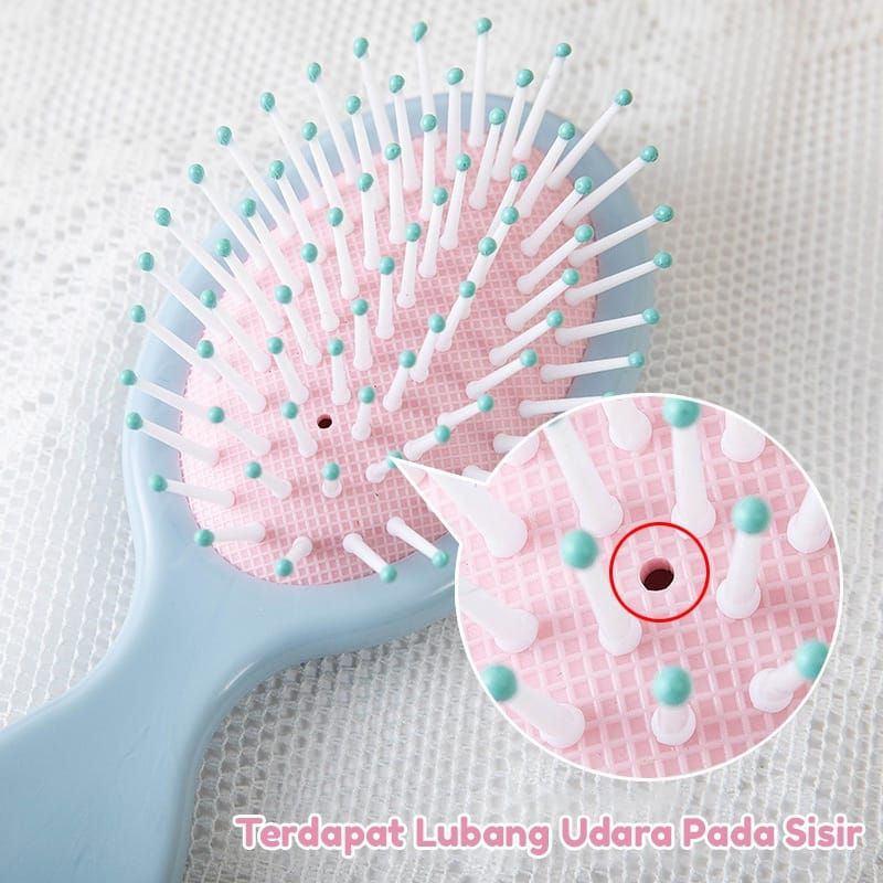 SISIR SIKAT KECIL DENGAN LUBANG UDARA SISIR ANAK ANTI KUSUT SISIR RAMBUT FASHION DENGAN AIR BAG