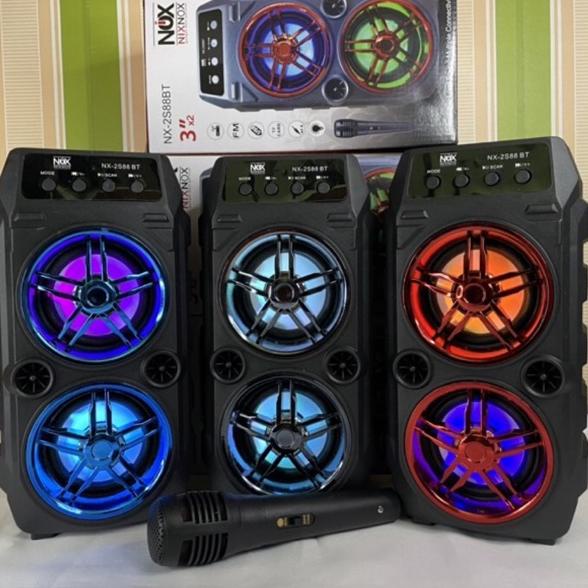 ✫ Speaker bluetooth karaoke nixnox NX 2S88BT speaker karaoke termurah FREE MIC ☈