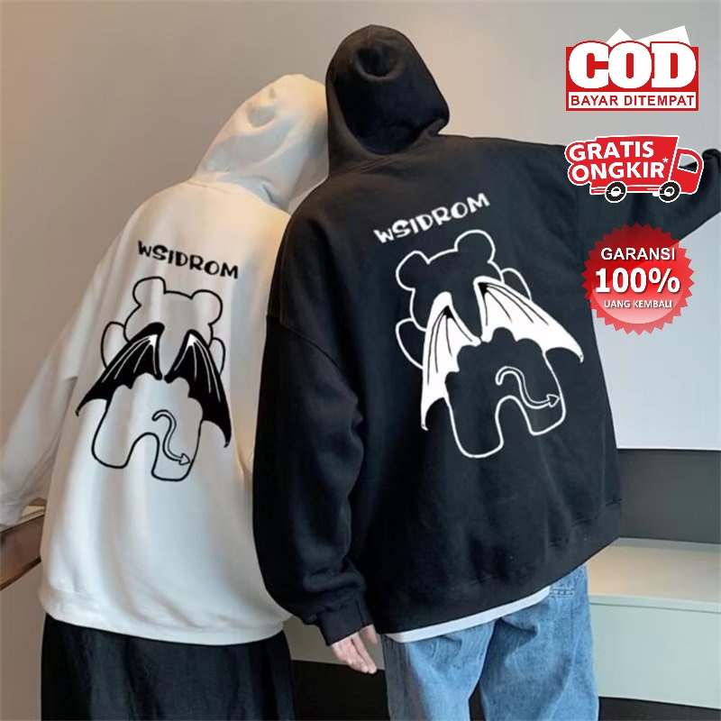 Promo Cod Hoodie Couple Pria Wanita WSIDROM Wear Sweatshirt Loose Oversize Trendy Jacket Hoodie Korean Style