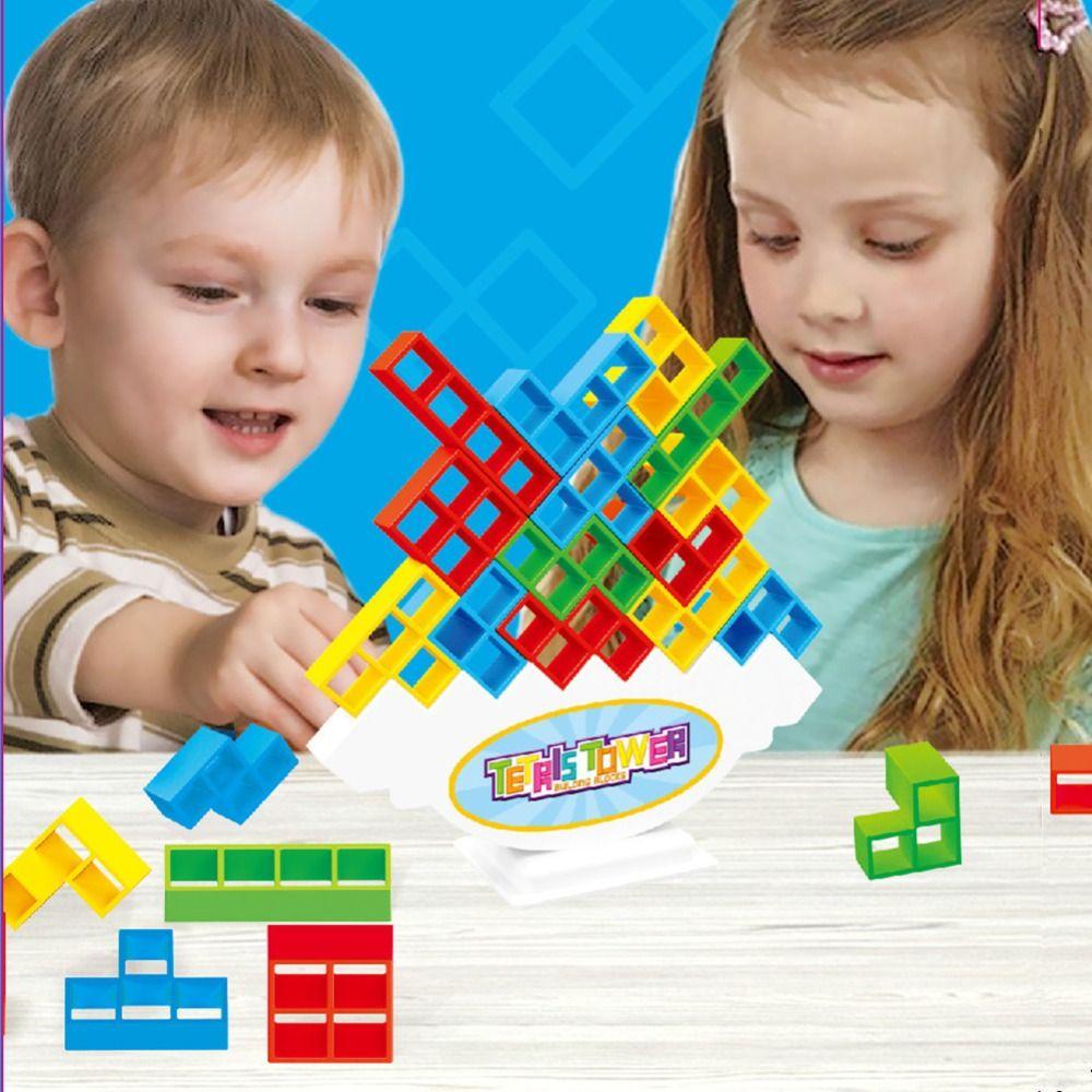 Needway   3D Stereoskopik Blok Mainan Kreatif Anak Cowok Hadiah Kecerdasan Puzzle Blok Mainan Susun Papan Puzzle Keseimbangan Mainan Interaksi Blok Susun