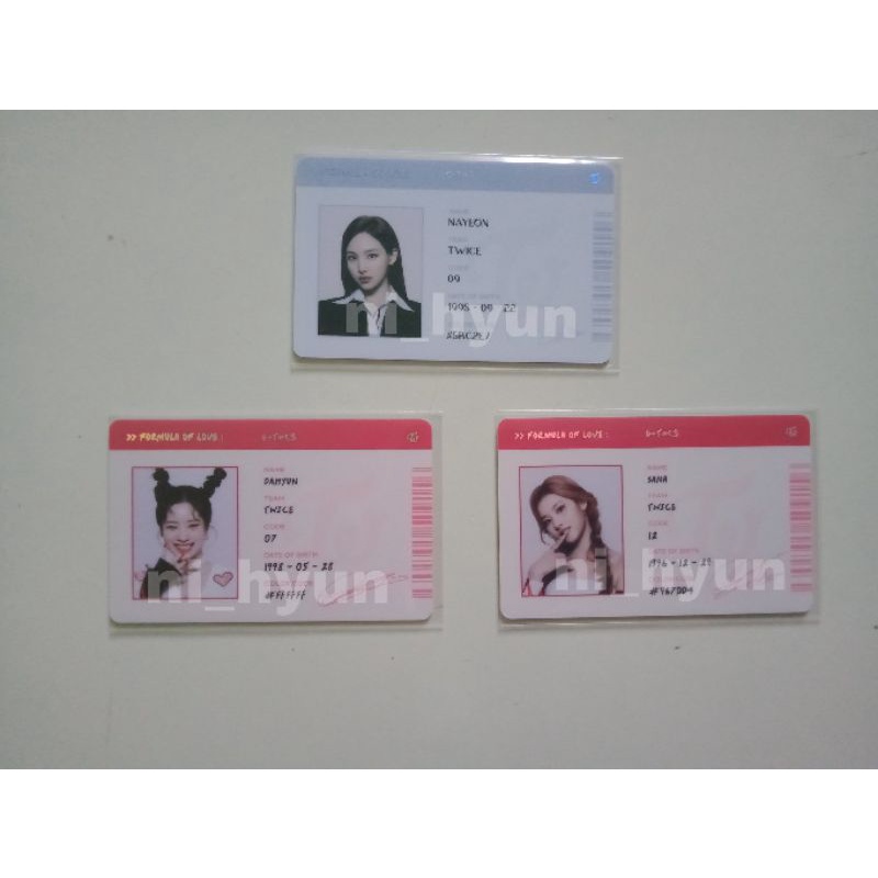 

ID CARD TWICE FORMULA OF LOVE