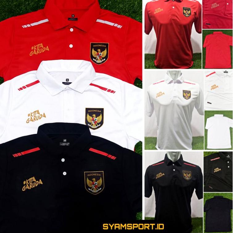TERBAIK Polo Timnas Indonesia Kita Garuda Terbaru / Jersey Timnas Indonesia / Baju Kerah Indonesia /