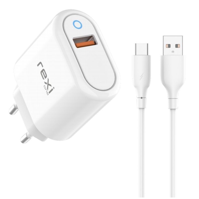 Rexi CP30-C Charger with Type-C Cable support VOOC Oppo, Fast Charging Apple, Samsung, Xiaomi, etc