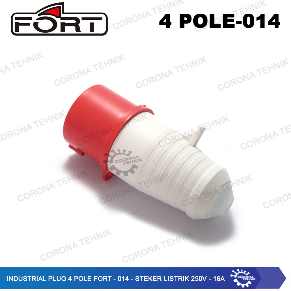 FORT - 014 - Steker Listrik 250V - 16A Industrial Plug 4 Pole