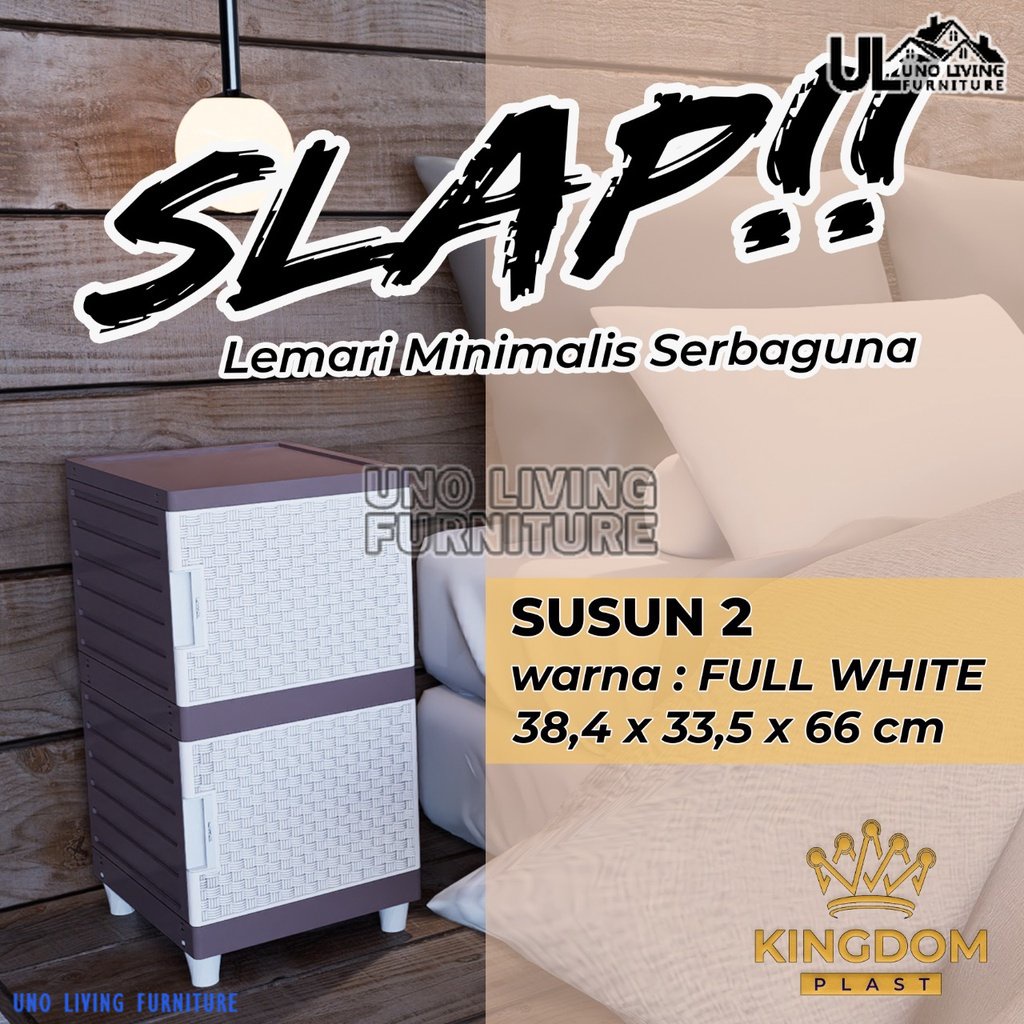 LEMARI PAKAIAN MINIMALIS KINGDOM SLAP PUTIH LEMARI SWING LEMARI PLASTIK LEMARI BAJU LEMARI ROTAN LEMARI MURAH SLAP PEARL