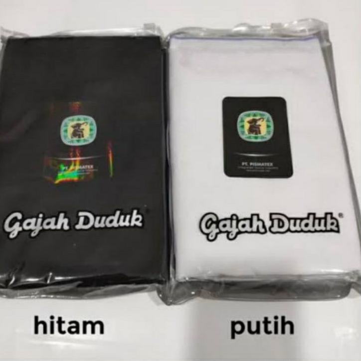 ✾ SARUNG GAJAH DUDUK POLOS HITAM / PUTIH / PUTIH TUMPAL ✸