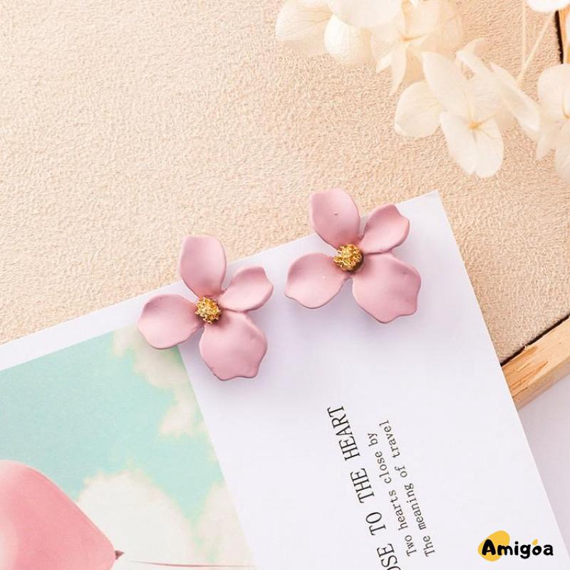 Flower Earrings Personality Versatile Elegant Temperament Stud Earrings - AG2