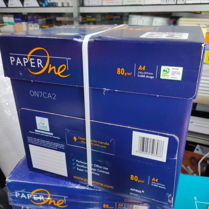 

Terlaris Kertas A4 Paper One 80 Gram Paper One Satu Dus Isi 5Rim/2500Sheets