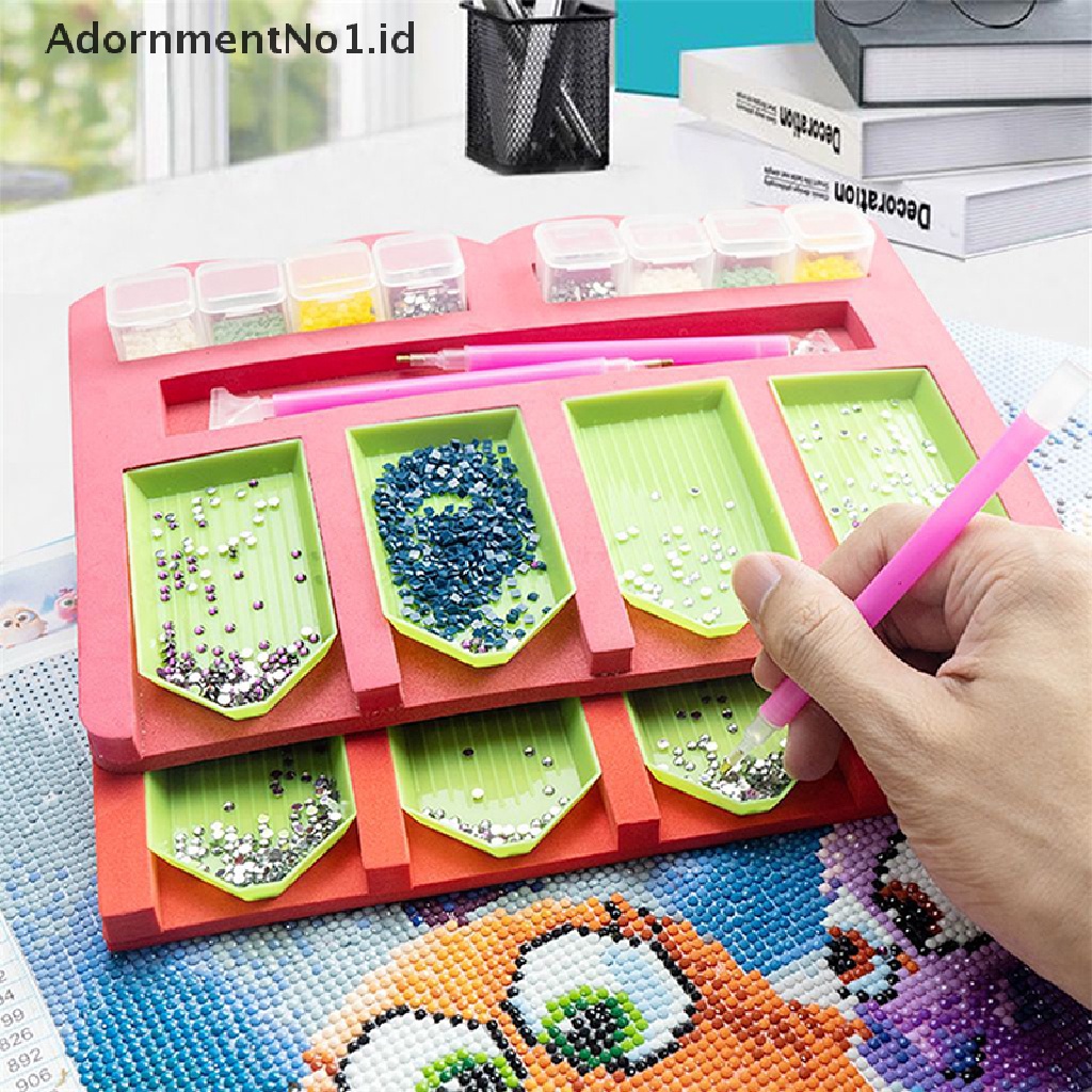 [AdornmentNo1] Diamond Paing Tray Organizer Multi Boat Holder Diamond Paing Kits Manik-Manik [ID]