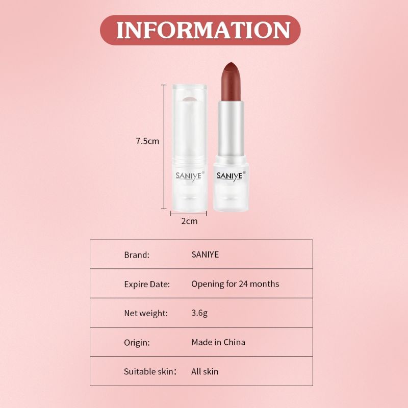 SANIYE Velvet Matte Lipstick Ice Cube Es Batu Transparan Fashion Makeup