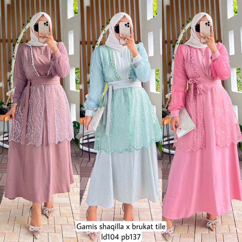 Gamis Shakila Brukat Terbaru / Gamis Rubiah Terbaru / Gamis Jumbo Terbaru / Midi Dress Shakila Bruka