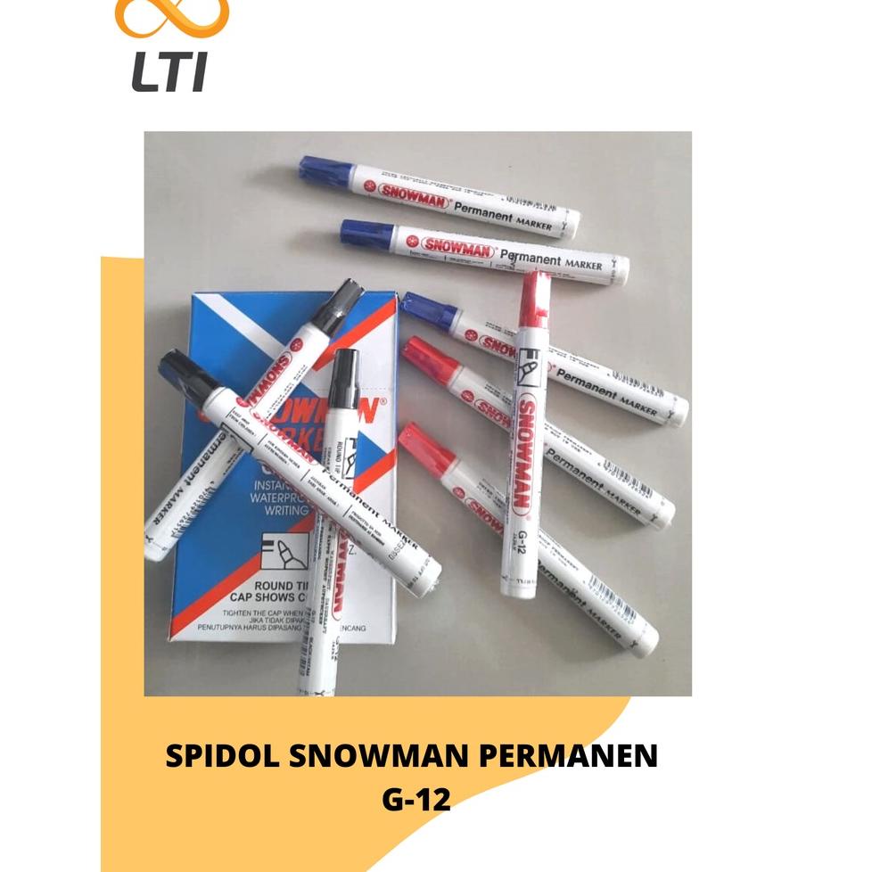 

F22 Spidol Snowman Permanen G 12 / Snowman Permanent Marker G 12 - PCS SERBA MURAH ユ