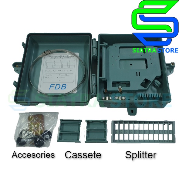 Combo ODP Mini + 16 Core SC Splitter Cassete Box | ODP 16 Core Lengkap