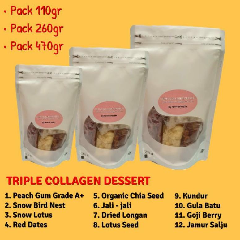 

PALING AMPUH✌️>>> Triple Collagen Dessert Peach Gum Snow Bird Nest Snow Lotus