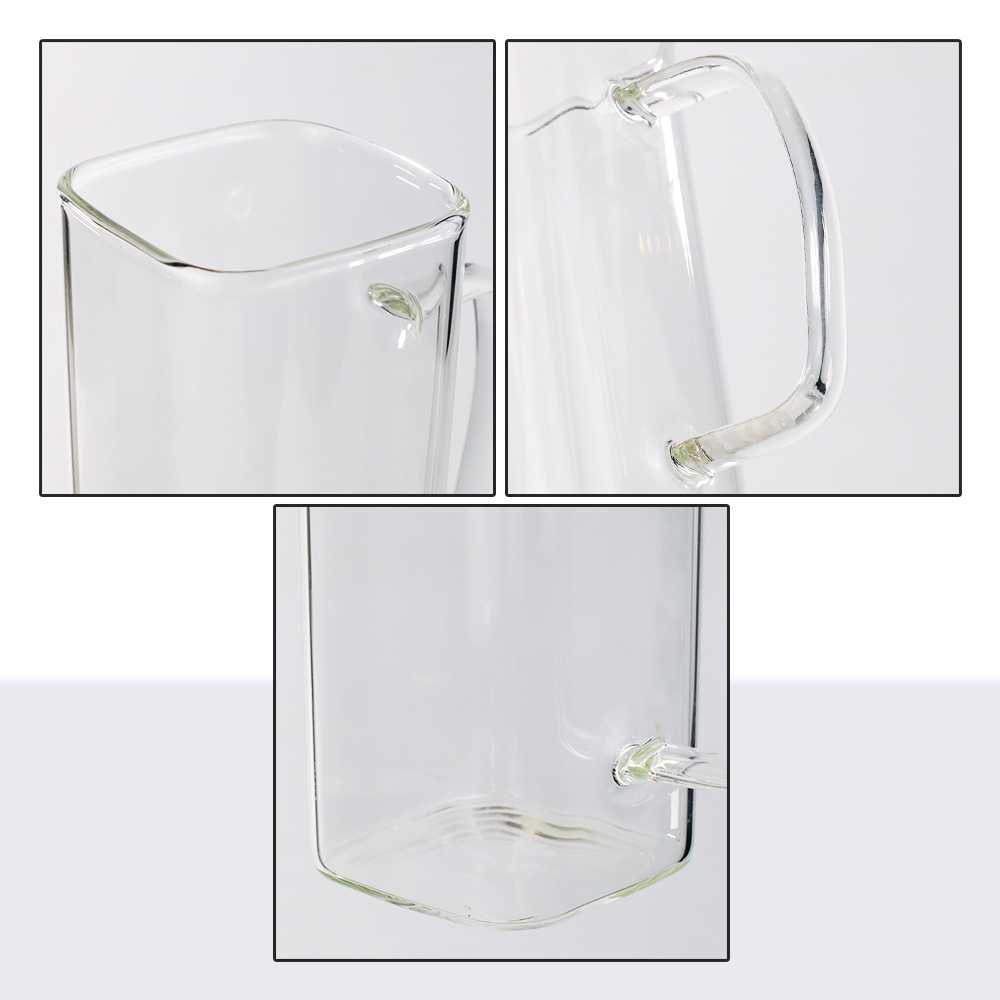 (BISA COD) FTIHSHP  Gelas Cangkir Kopi Glass Coffee Mug 370 ml - CL001