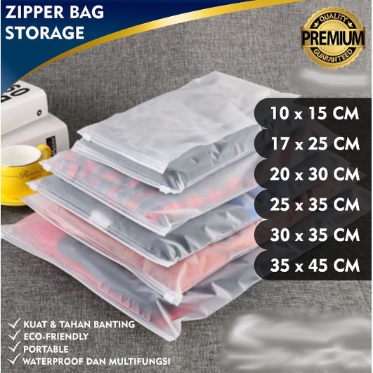 ❤ IJN ❤ Zipper Lock / Zipper Storage Bag / Zipper Travel Pouch / Travel Pouch Serbaguna Tahan Air