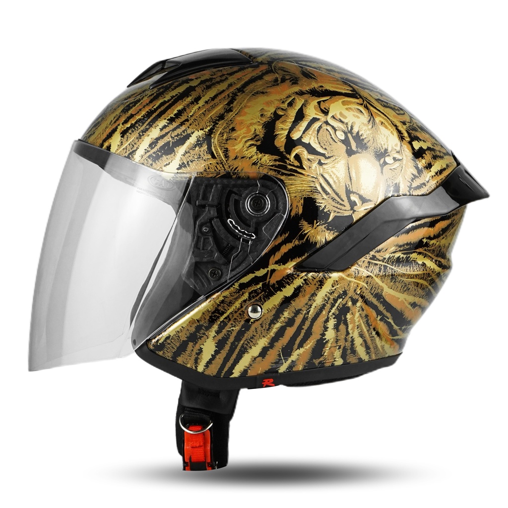 Helm Rsix Xpro Helem Half Face Motif series El-Tigro SNI