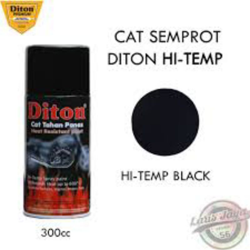 Diton Cat Semprot Hi-Temp  Black & Silver Anti Panas Cocok Buat Mesin Dan Knalpot 300cc