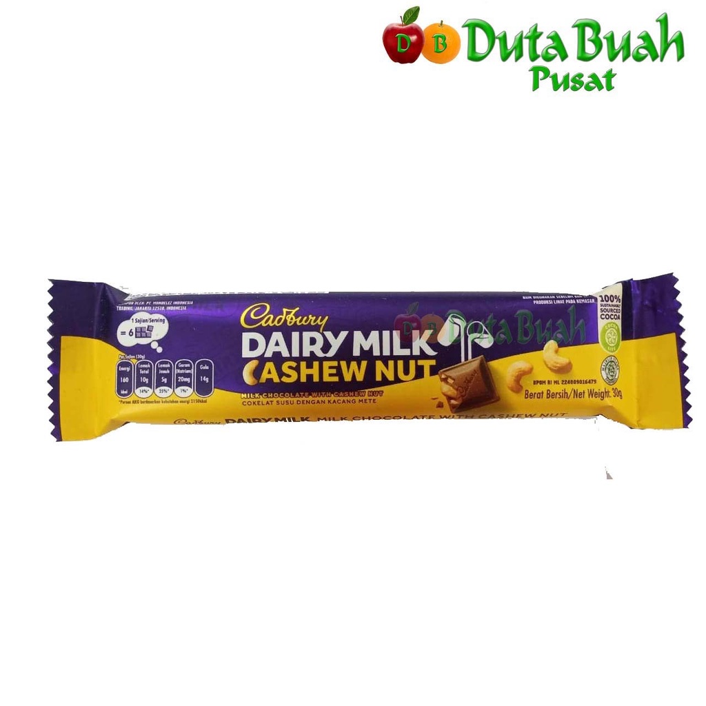 

DUTA BUAH Cadbury Dairy Milk Cashew Nut (30g)