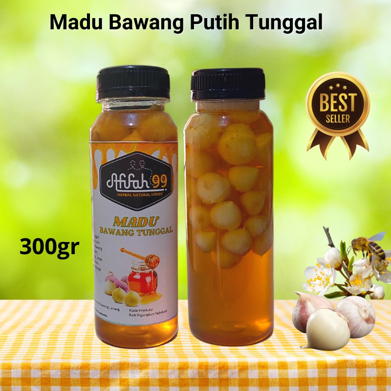 

Madu Bawang Putih Tunggal 300gr - Madu Bawang Tunggal Afifah 99 - Madu Asli Bawang Lanang