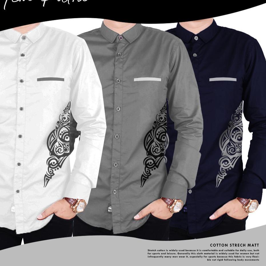 ↫ HEM KOKO PUTRA KEMEJA POLOS PRIA LENGAN PANJANG SLIMFIT KEMEJA KERJA FORMAL COWOK WARNA PUTIH HITA