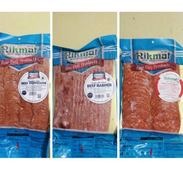 

✶ [MURAH LEBAY...!!!] Nikmat Beef Rasher / Beef Pepperoni / Beef Cooked Salami Pizza Toppings ➵