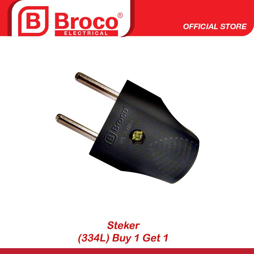 Broco 344L (B) Steker Biasa 2 Pcs