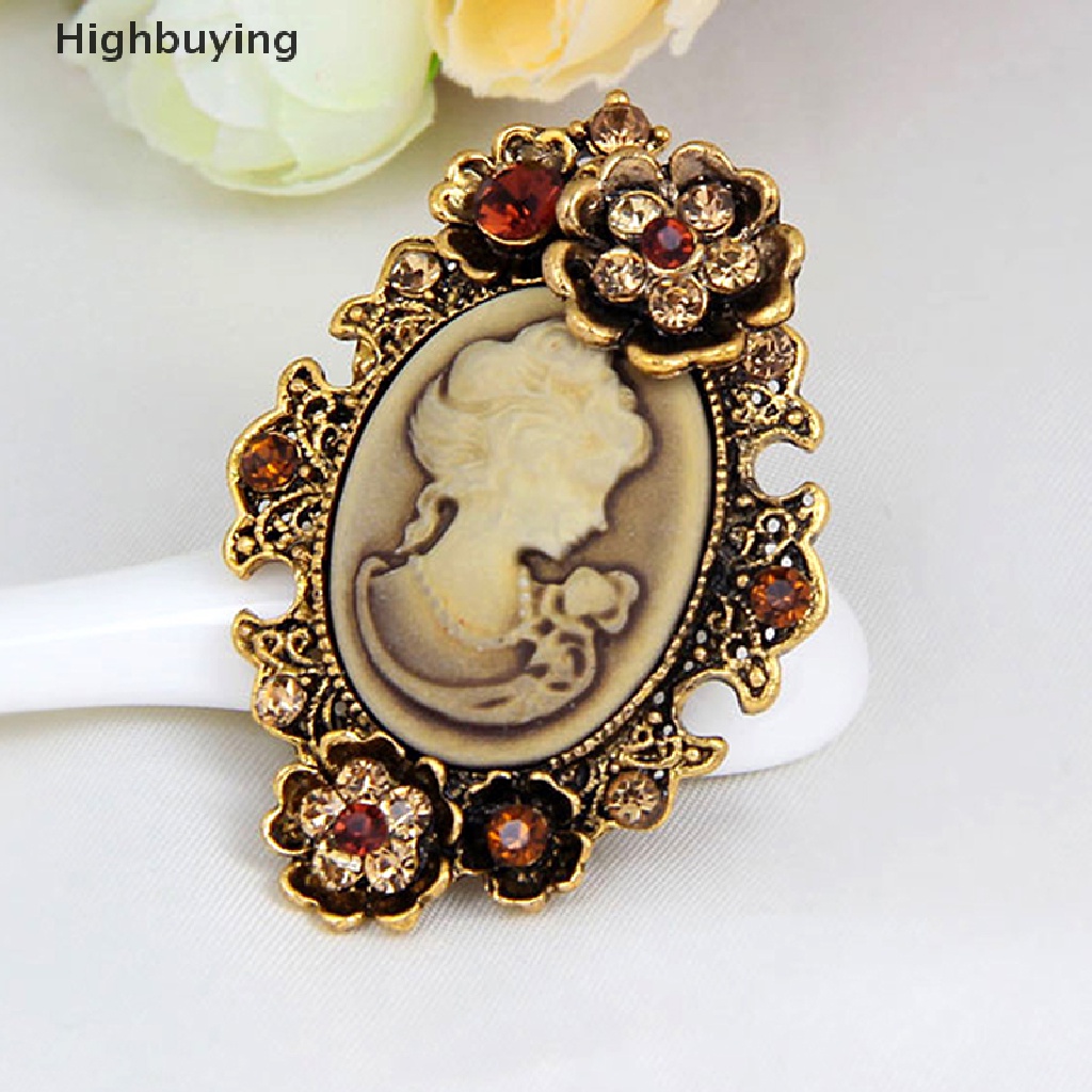 Hbid 1x New Cameo Victoria Gaya Kristal Pesta Pernikahan Wanita Liontin Bros Pin Glory