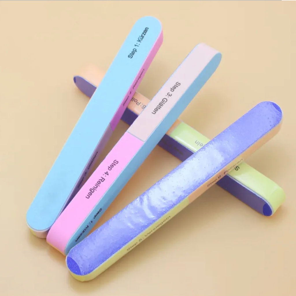 Nail Buffer 7 Sisi Kikir Pengasahan Pengilap Pengasah Asahan Kuku Manicure Manikur