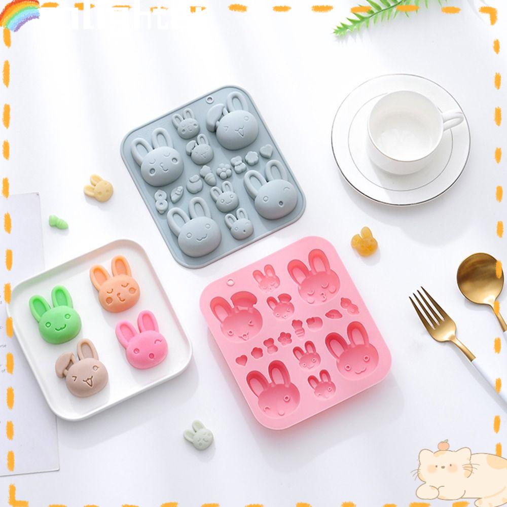 Solighter Easter Silicone Mold Cetakan Sabun Jelly Dekorasi Liburan Cetakan Kue Coklat