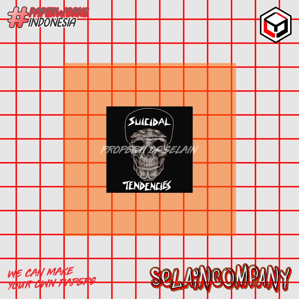 

STICKER SELAIN.CO motif musik band "SU1CID4L TENDENC1ES'