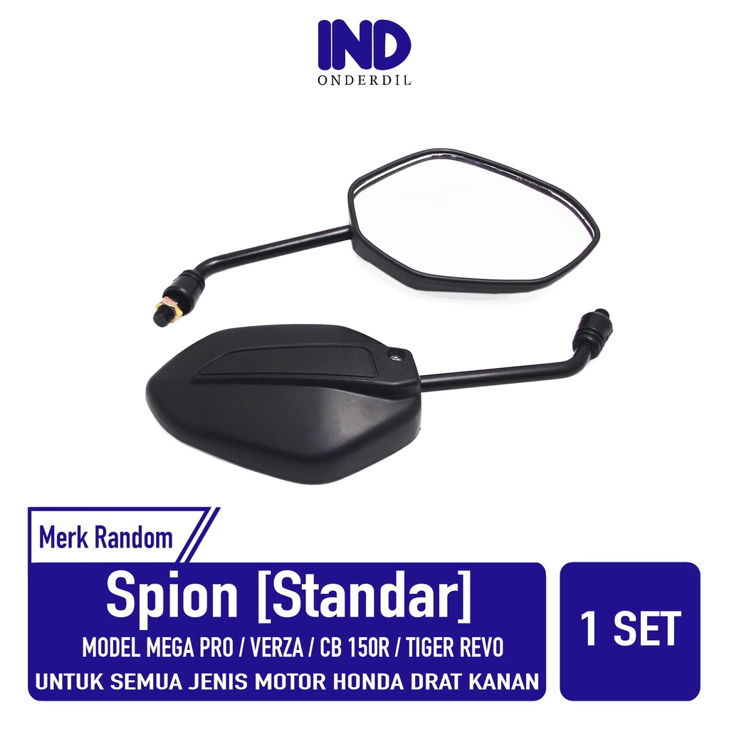 Spion-Kaca Standar Honda Mega Pro/Verza/CB150R/Tiger Revo-New/Beat/Supra/Blade/Scoopy/Spacy/Grand