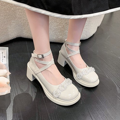 Image of FD Marry jane Shoes Sepatu Korean Style Import Docmart Wanita Cantik Terbaru KI-027 #8