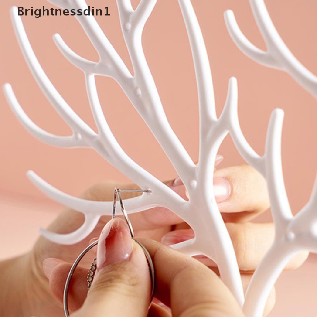 [Brightnessdin1] Deer Anting Kalung Cincin Display Perhiasan Stand Tray Tree Storage Shelves Holder Butik