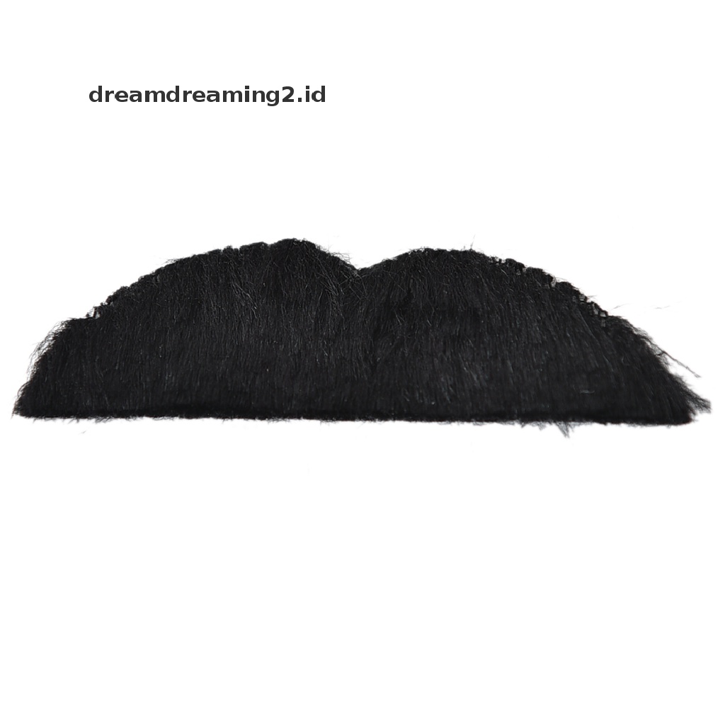 (dream) 12pcs Set Pria Hitam Kumis Palsu Kumis Jenggot Lucu Pesta Kostum Halloween.