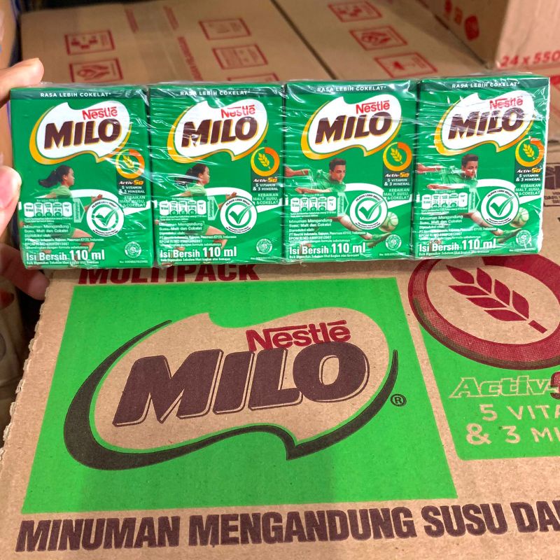 

Susu milo 110ml 1 dus isi 36 pcs / minuman susu nestle rasa coklat