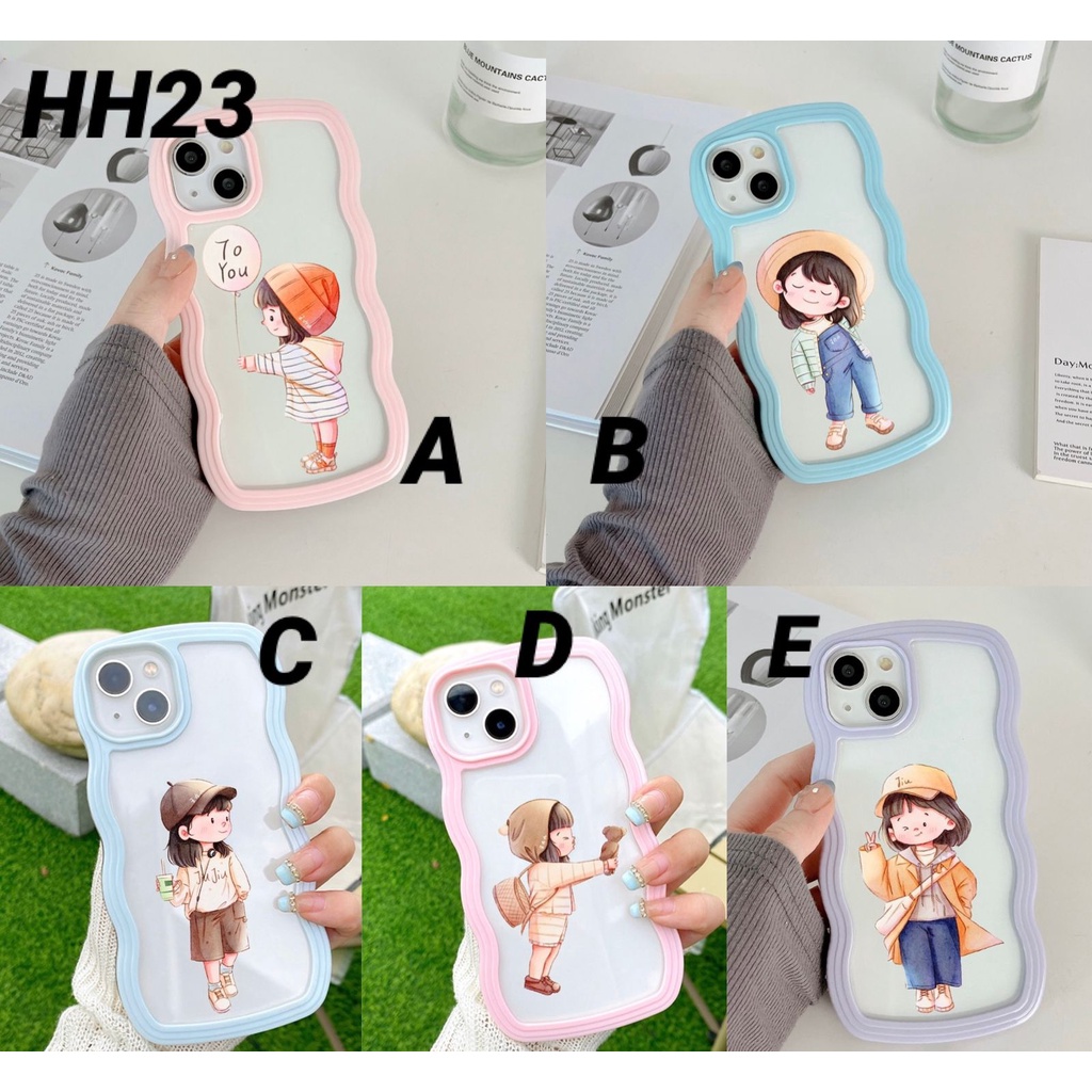 HH23 Casing HP cantik wanita For Iphone 7+ 8+ Plus X Xs Xr Max 11 12 13 14 Pro Max 14+ 14Plus FJ08