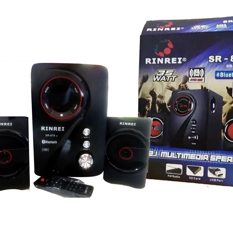 Speaker bluetooth RINREI SR 878N 35 WATT SUARA SUPER BASS MENGGELEGAR