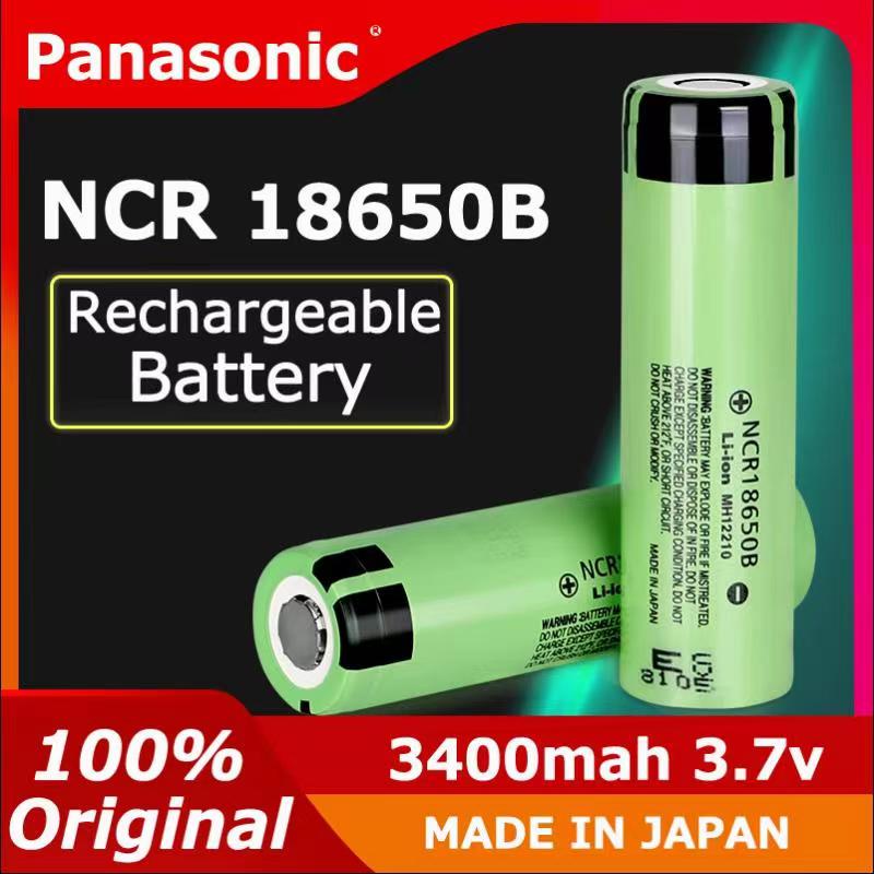 Panasonic 18650 3.7V baterai isi ulang Ncr18650b 3400mah baterai lithium ion Dengan Pelindung