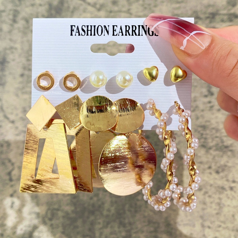 Retro Mutiara Rumbai Hoop Earring Fashion Kupu-Kupu Stud Earrings Wanita Perhiasan Aksesoris