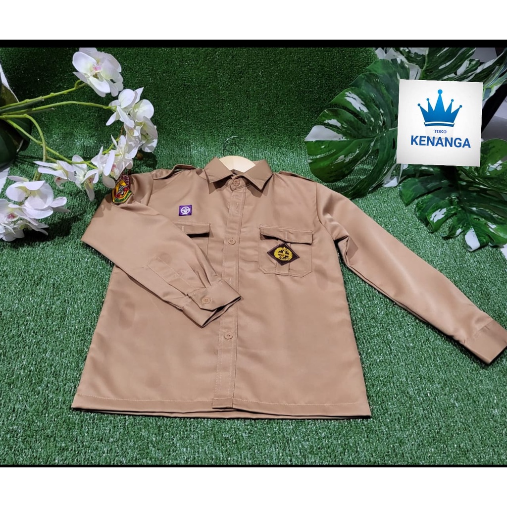 Baju  Pramuka penggalang SD SMP  SMA baju pramuka panjang penggalang SD SMP MI MTS/seragam pramuka p