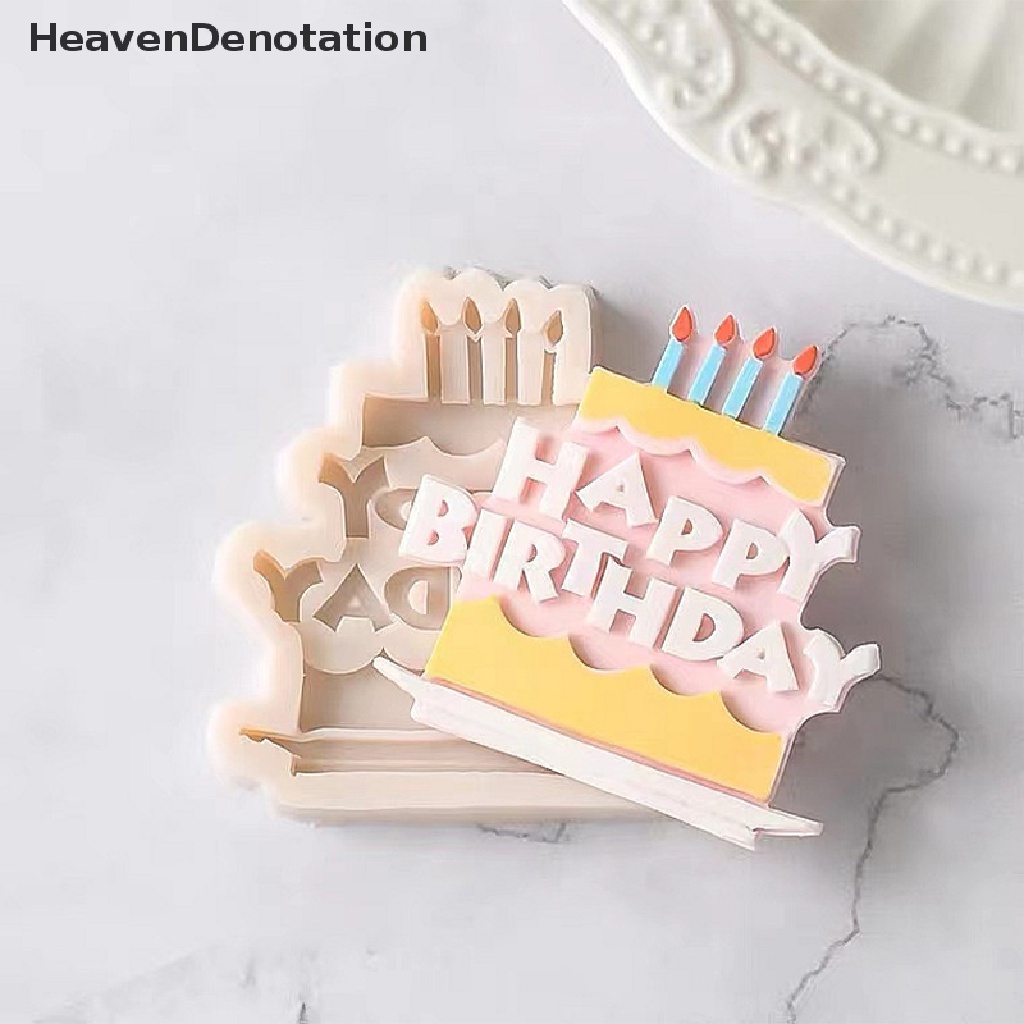 [HeavenDenotation] Silikon 3D Happy Birthday Alfabet Inggris Cetakan Coklat Kue Decorag Alat HDV