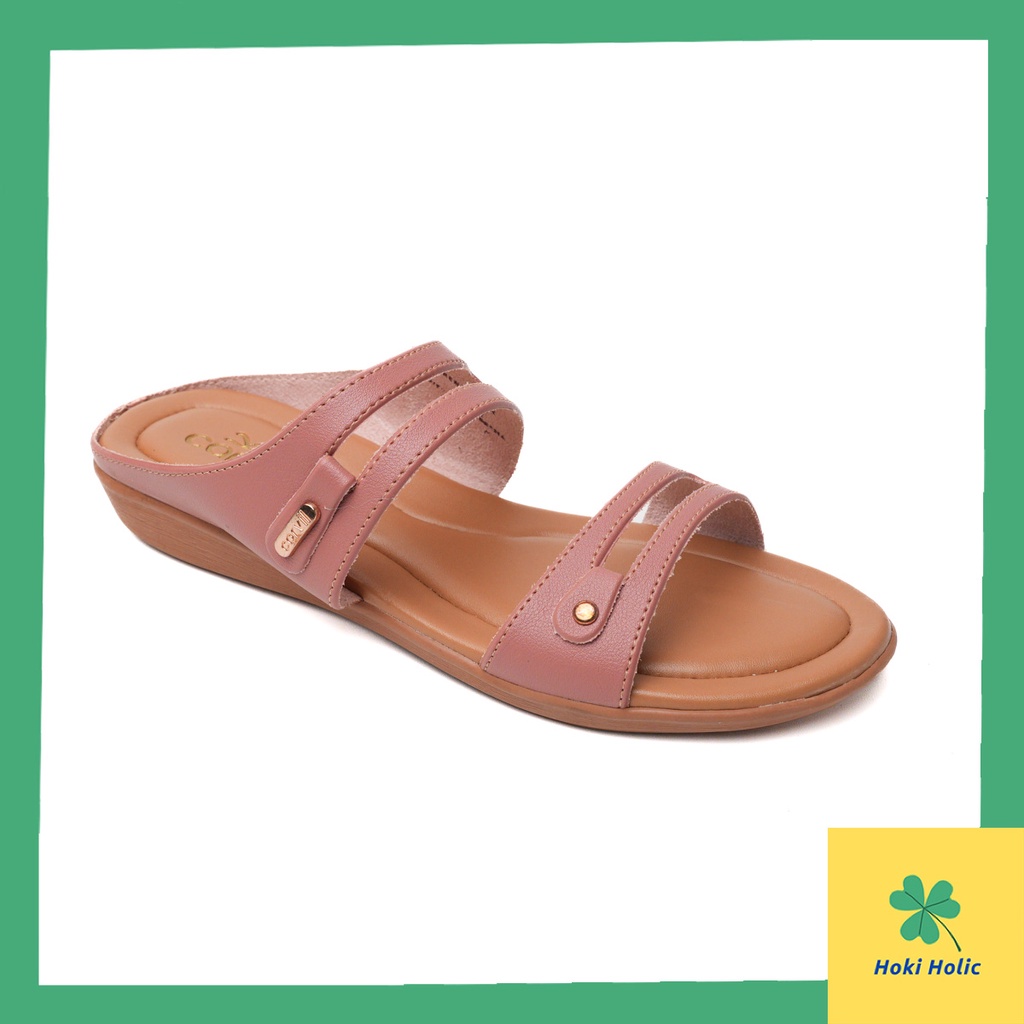 Sandal Wanita Selop Hak &amp; Teplek Original Carvil