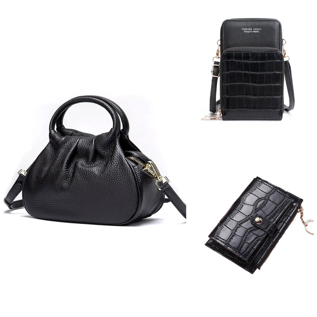 MORMON PAKET S - Tas Selempang Pocket Dompet Dapat Semua Bundling 3in1 Murah