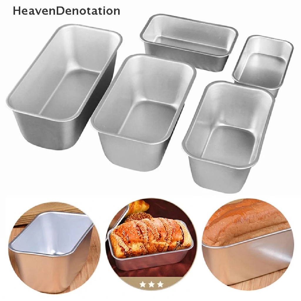 [HeavenDenotation] 1pc Cetakan Kotak Persegi Alat Baking Aluminium Alloy Anti Lengket Roti Cake Toast Pan HDV