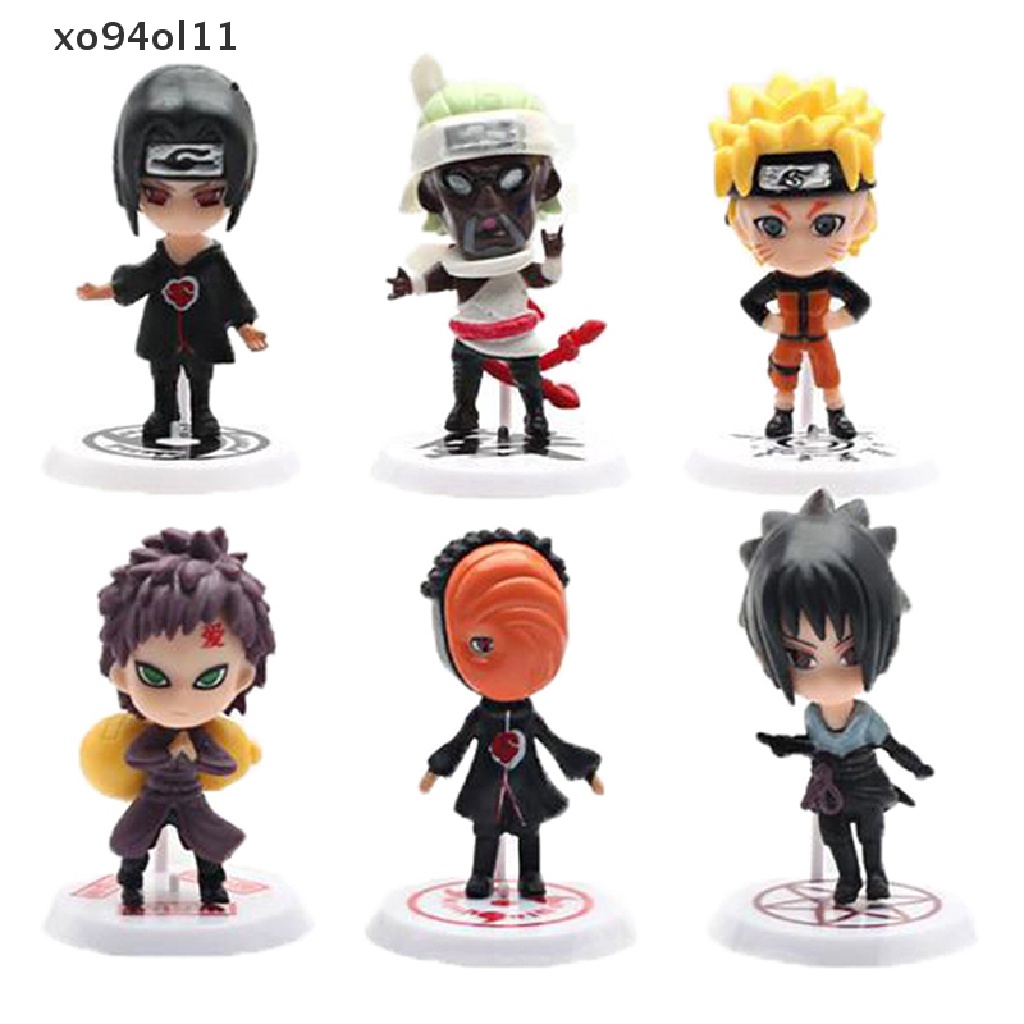 Xo 6Pcs/set Naruto Shippuden Anime Action Figure Model Patung PVC Mainan Koleksi OL