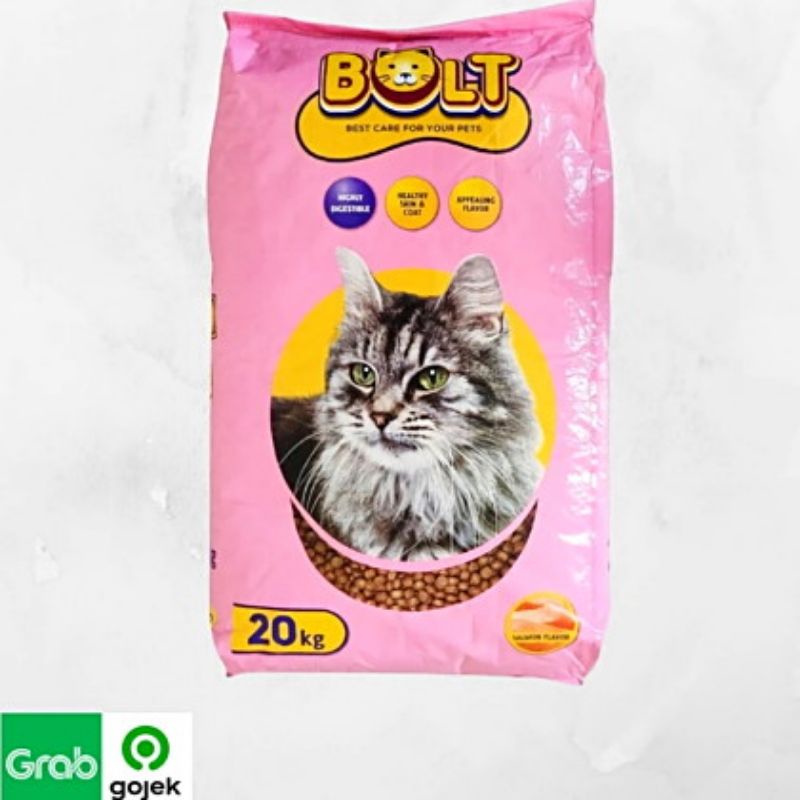 GOSEND Bolt Cat Adult Salmon 20kg Makanan Kucing