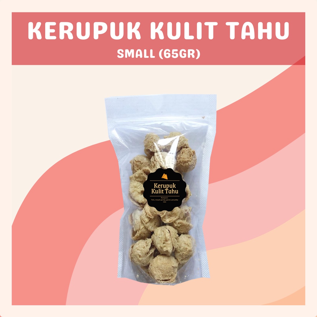 [DELISH SNACKS] Kerupuk Kulit Tahu (S) 65gr / Keripik Krupuk Kripik Tahu Bulat Asin Gurih