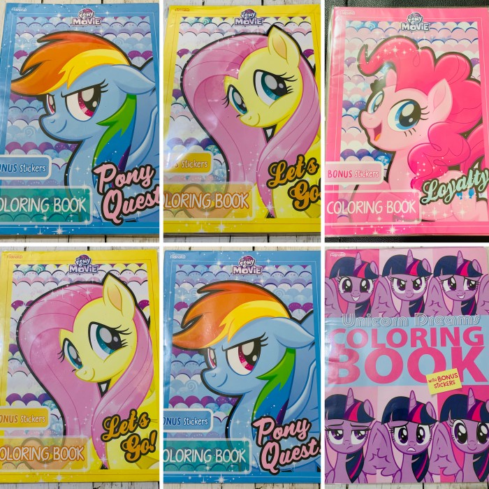 Terlaris My Little Pony Colouring And Sticker Book Buku Mewarnai Anak Adinata