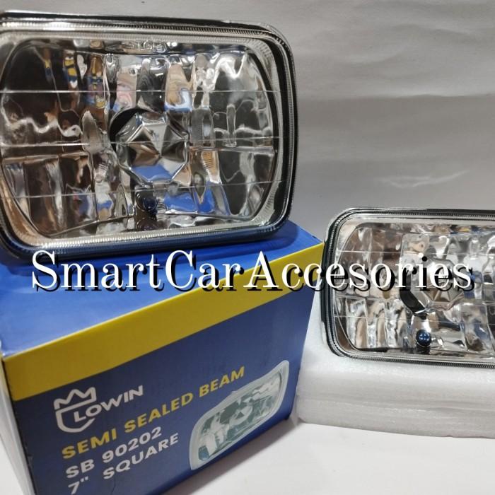 Headlamp Head Lamp Lampu Kotak 7 Inc Inch Inchi Kristal Universal